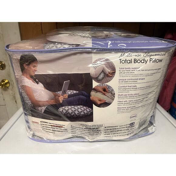 Boppy multi use slip covered total body pregnancy pillow support comfort wash - Picture 3 of 4